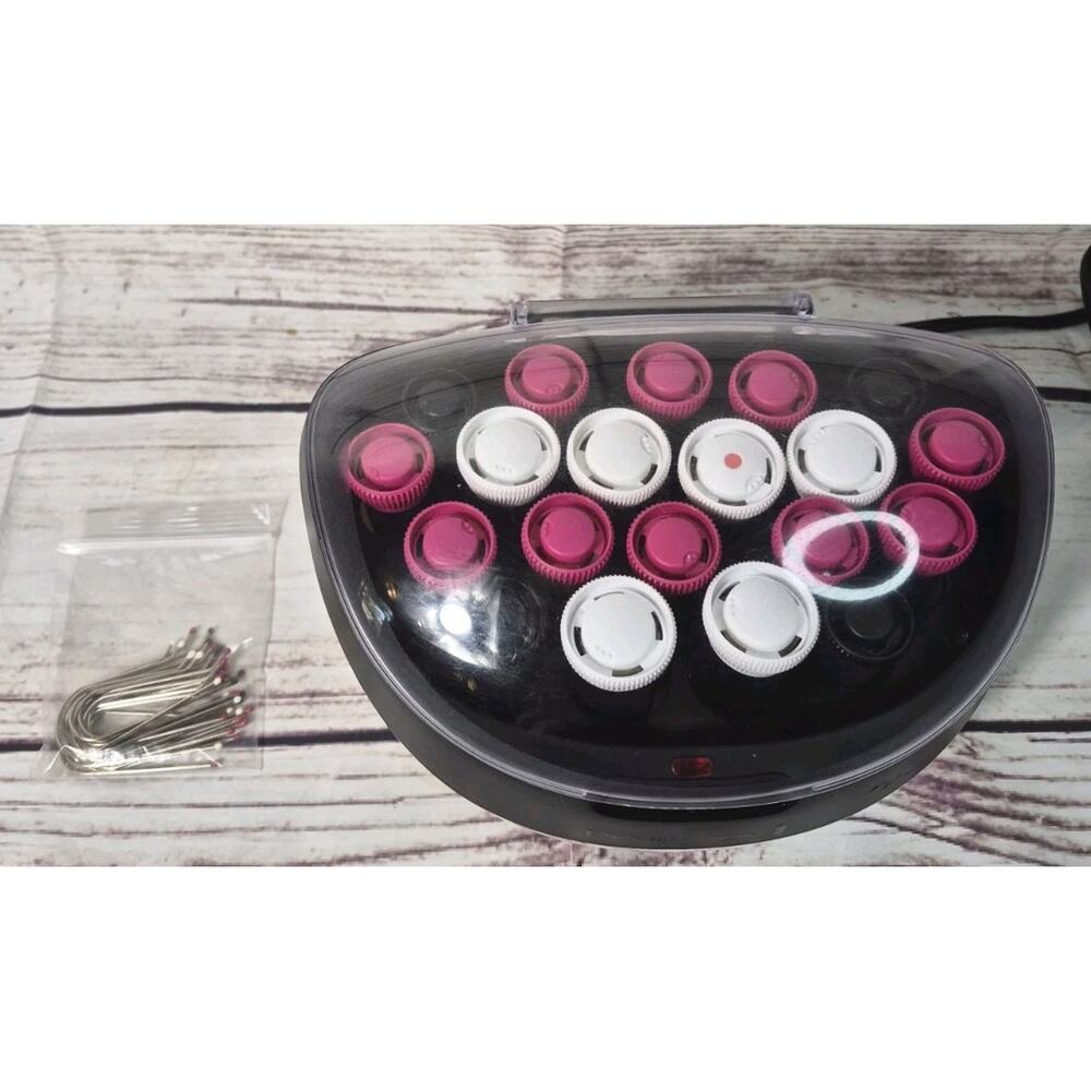 Remington Extreme Volume & Shine Hot Rollers 20 Velvet Curlers With Pins H-5600